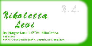 nikoletta levi business card